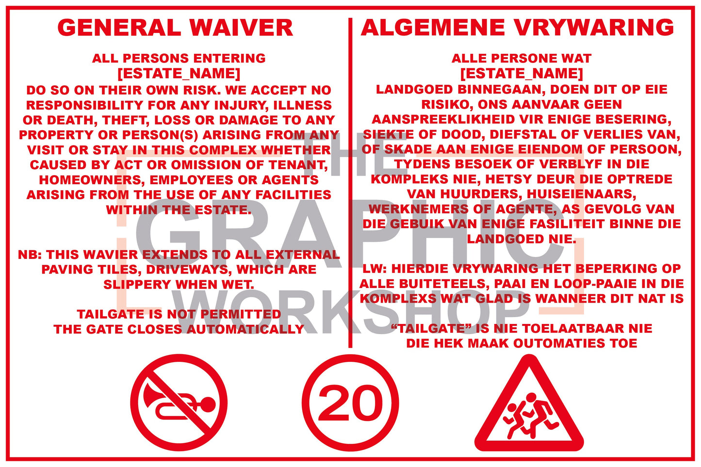 General Waiver (Estate)