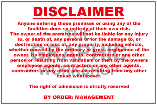 Disclaimer General